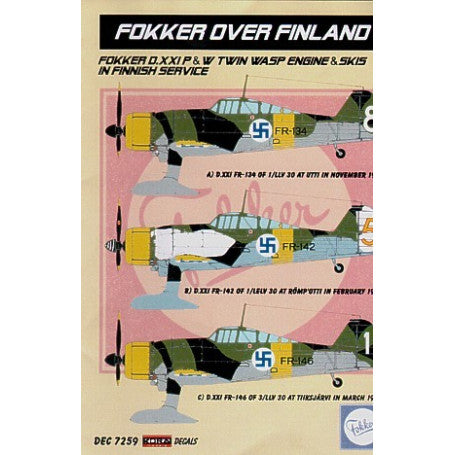 Kora Decals 7259 Fokker Over Finland 1/72.
