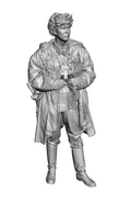 German WWII Late war young SS Officer in winter clothing 1/35