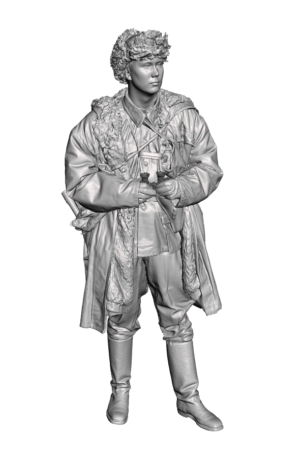 German WWII Late war young SS Officer in winter clothing 1/35
