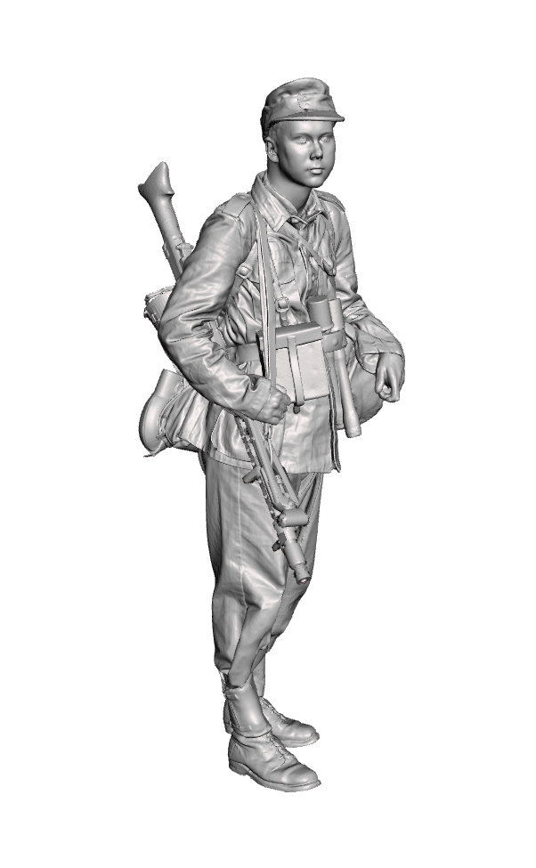 German Army (Heer) WW2 Mid–Late War MG-34 Machine Gunner 1/35