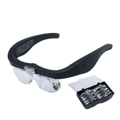 LightCraft USB Pro Led Magnifier Glasses with 4 Hardened Lenses & Robust Frame
