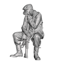 German WW2 Mid–Late War Army (Heer) MG-34 Machine Gunner – Resting 1/35