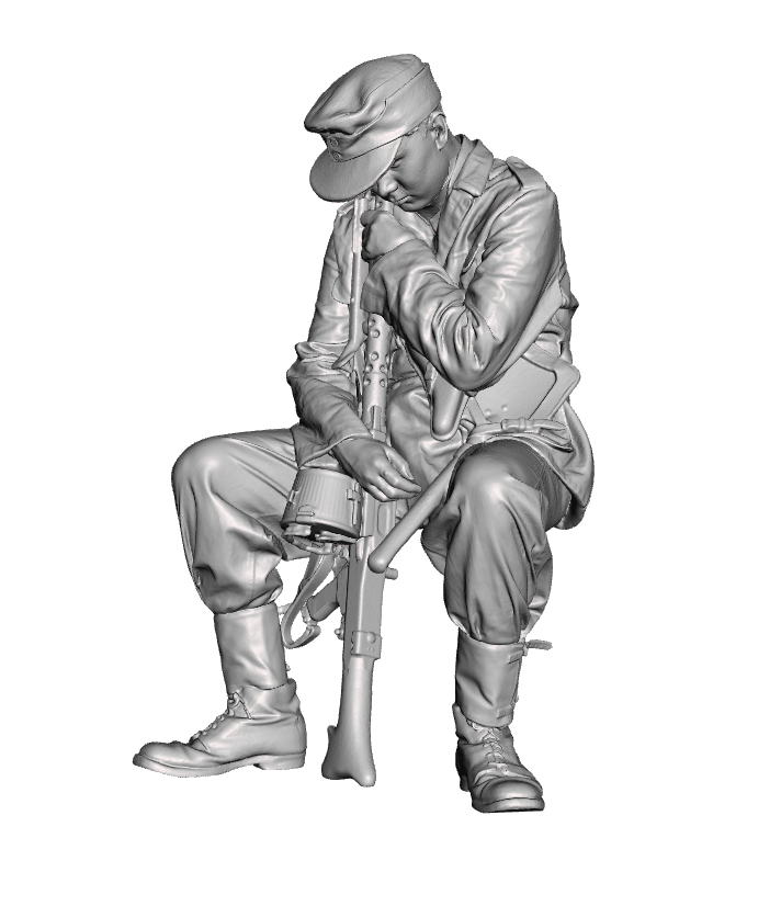 German WW2 Mid–Late War Army (Heer) MG-34 Machine Gunner – Resting 1/35