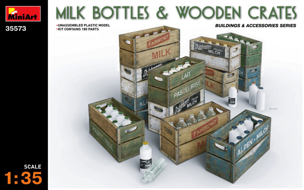 Milk Bottles & Wooden Crates 1/35.