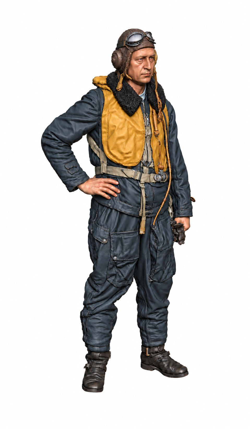WWII German Fighter Pilot in a Channel Flight Suit 2 1/72