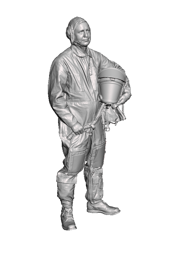 Finnish MiG-21F fighter pilot in a pressurized suit during the Cold War 1/32