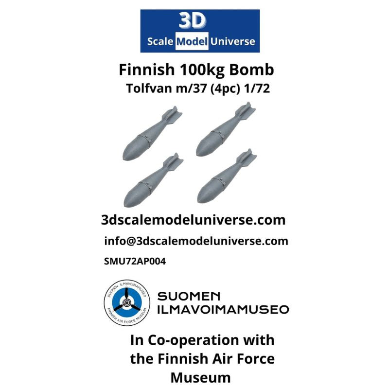 Finnish 100kg Bomb Tolfvan m/37. (4pc) 1/72