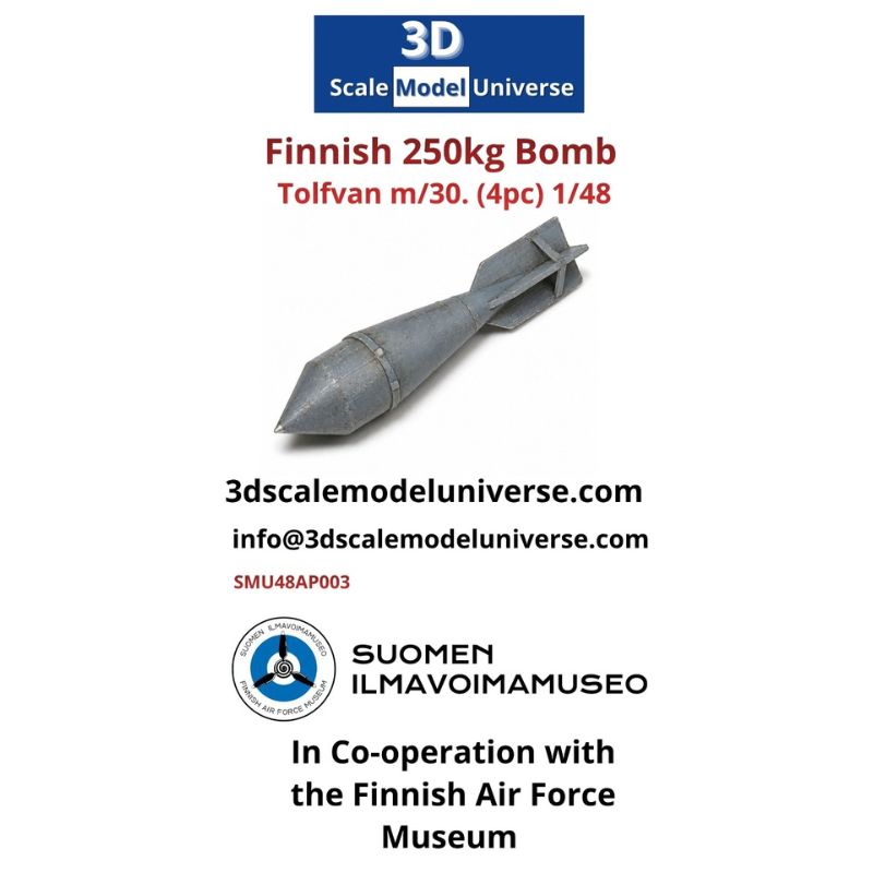 Finnish 250kg Bomb Tolfvan m/30. (4pc) 1/48