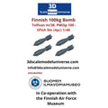 Finnish 100kg Bomb Tolfvan m/38. PMiSp 100 - SPish 9m (4pc) 1/48
