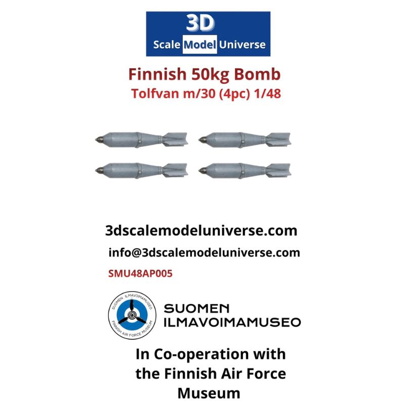 Finnish 50kg Bomb Tolfvan m/30. (4pc) 1/48