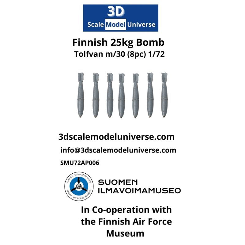 Finnish 25kg Bomb Tolfvan m/30. (8pc) 1/72