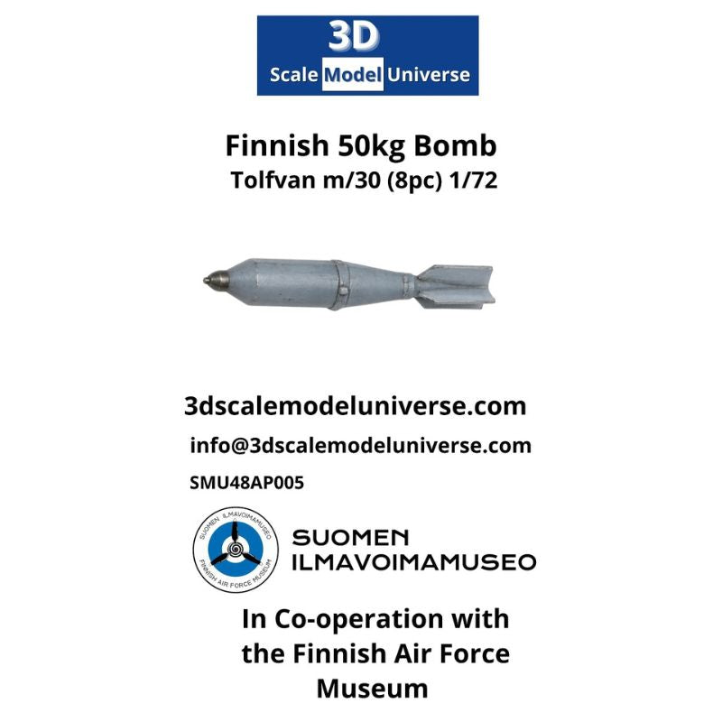 Finnish 50kg Bomb Tolfvan m/30. (8pc) 1/72