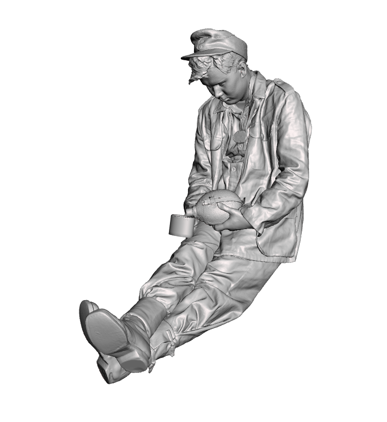 German WW2 Mid–Late War Army (Heer) Soldier – Resting 1/35