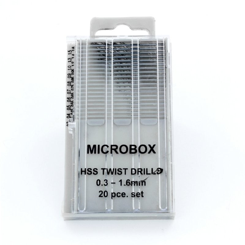 Model Craft Microbox Drill Set (0,3-1,6mm) x 20
