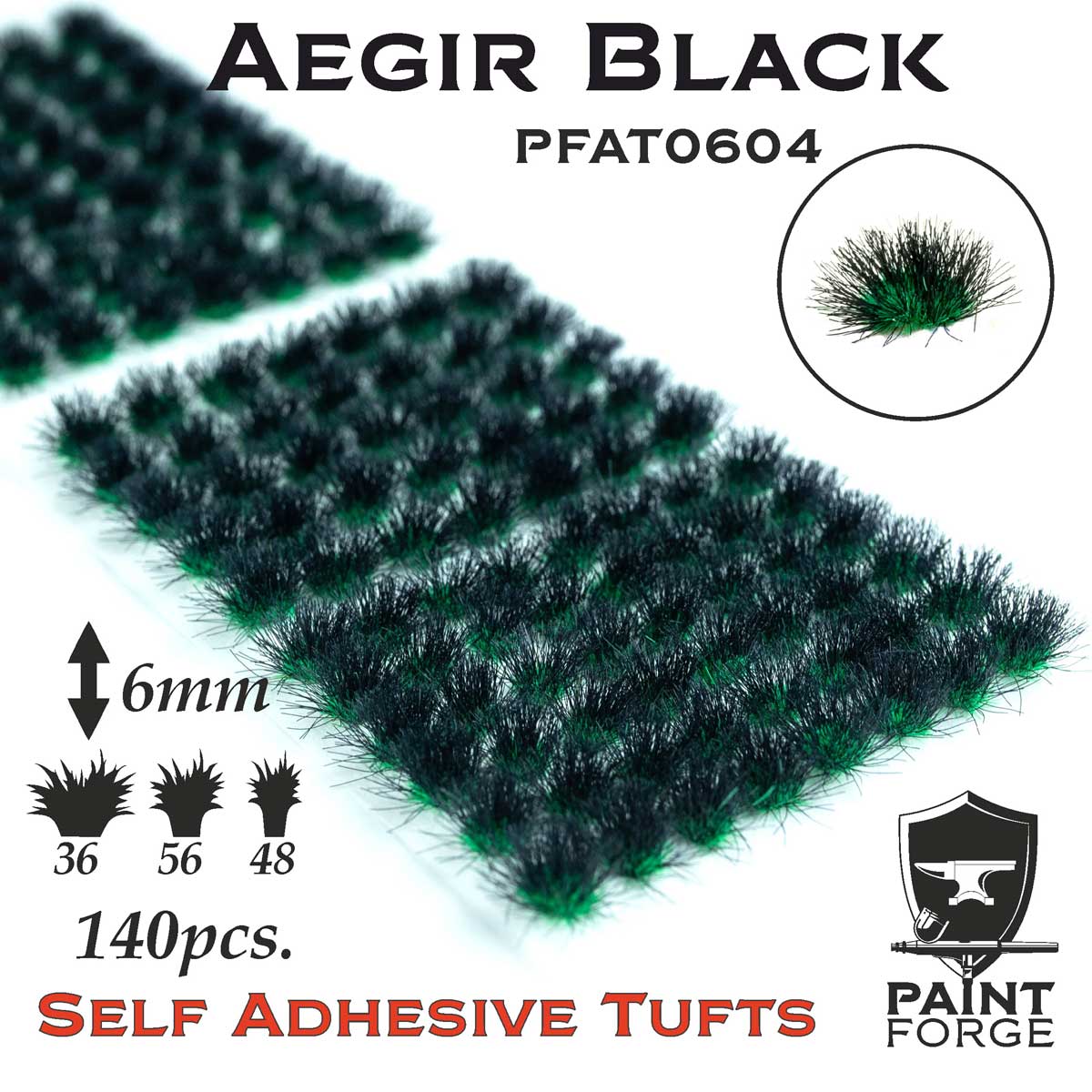 Paint Forge 0604 Aegir Black 6mm Self-Adhesive Tufts