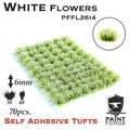 Paint Forge 2614 White 6mm Self-Adhesive Flowers