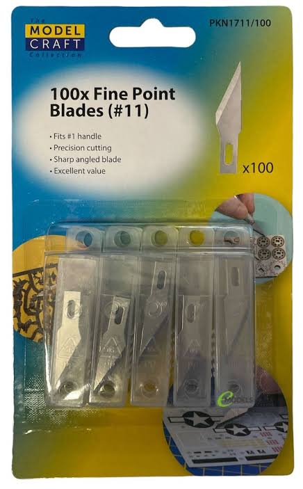 Model Craft 100 x  no.11 Classic Fine Point Blades (#11)