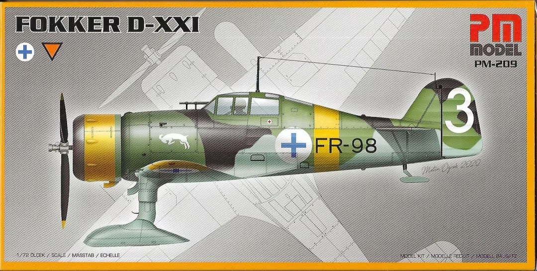 Fokker D-XXI Finland with Skis