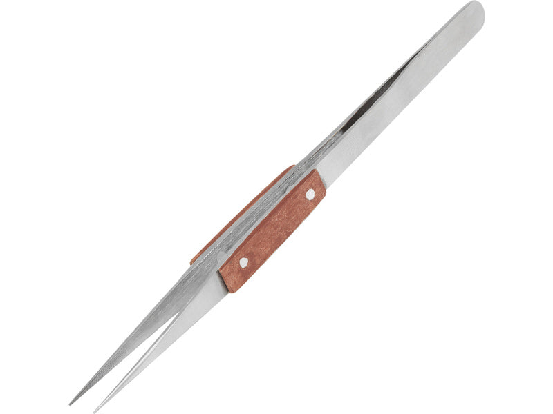 Model Craft Stainless Steel Tweezers, Fibre Grip/Serrated Tips