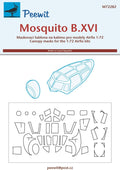 Peewit 1/72 Mosquito B.XVI Mask for Airfix kit.