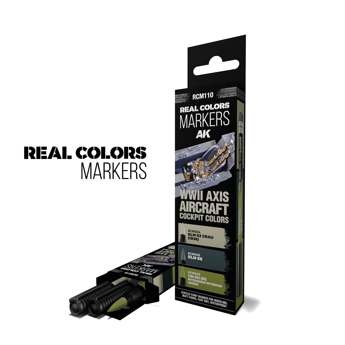 Real Color Marker RCM110 WWII Axis Aircraft Cockpit Colors Set