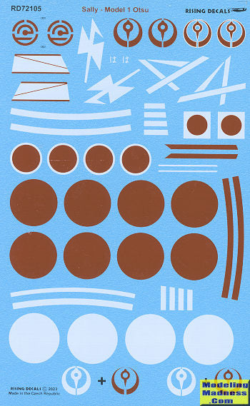 Rising Decals Ki-21-I Otsu Sally 1/72 decals