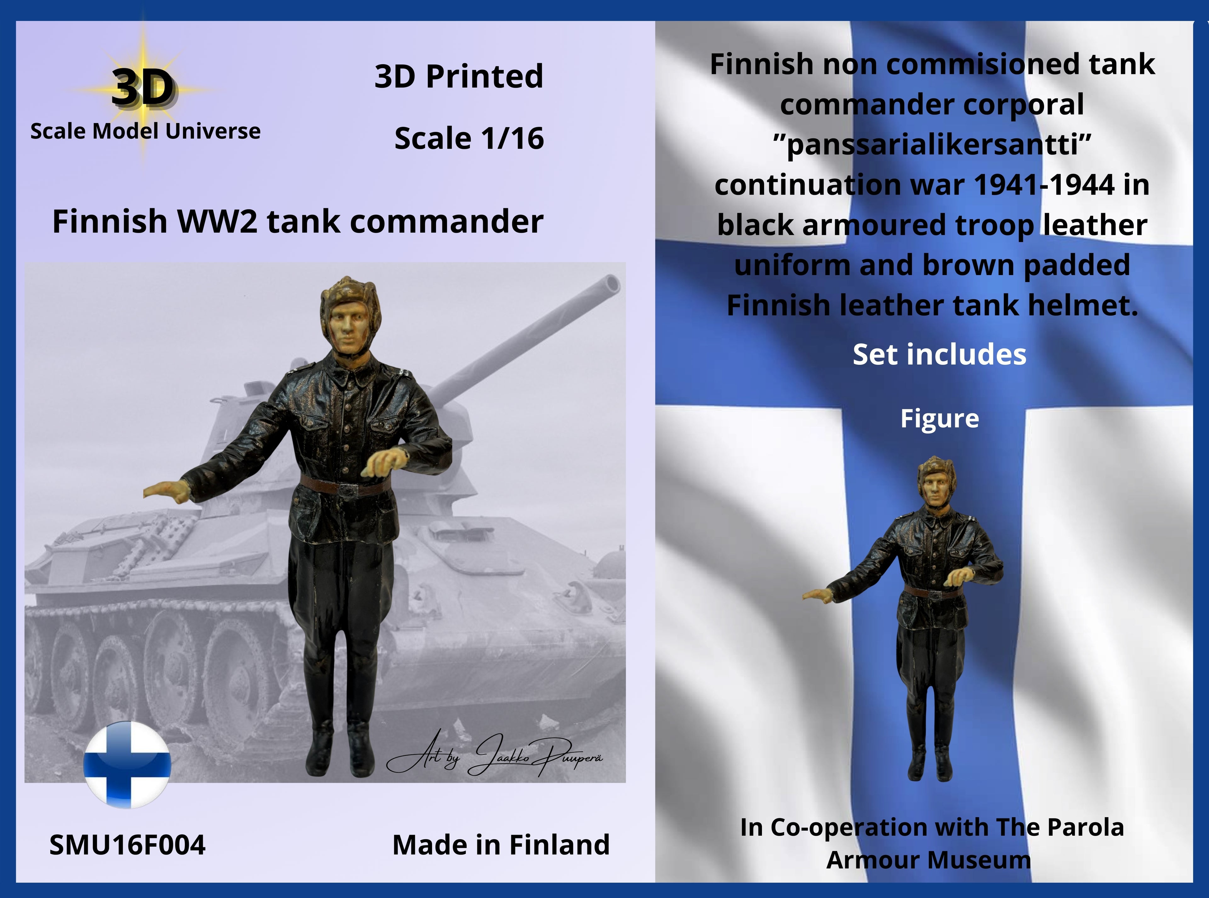 Finnish WW2 tank commander 1/16