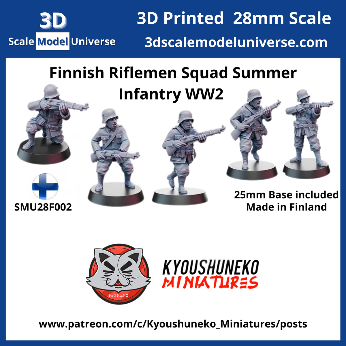 Finnish Riflemen Squad Summer Infantry WW2