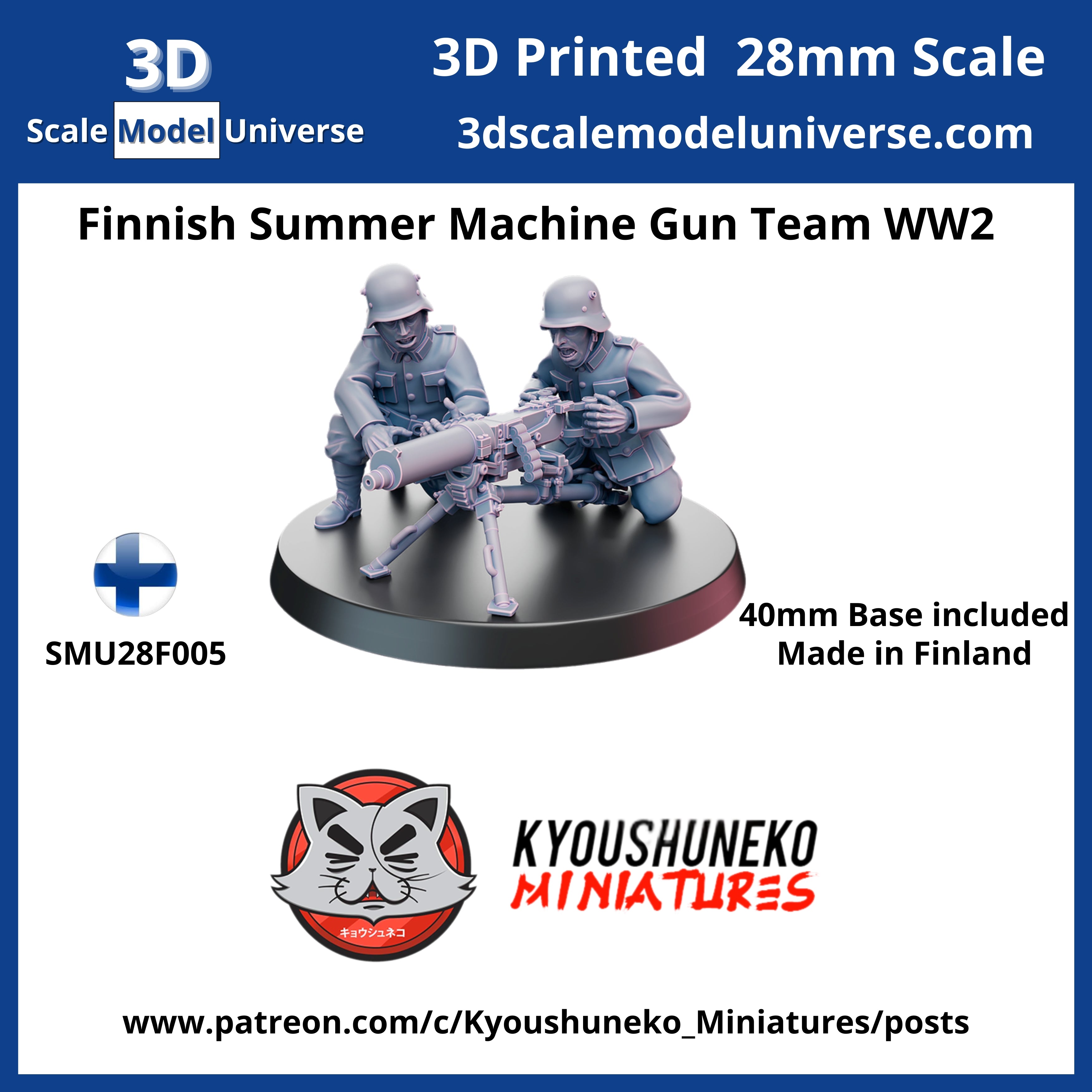 Finnish Summer Machine Gun Team WW2