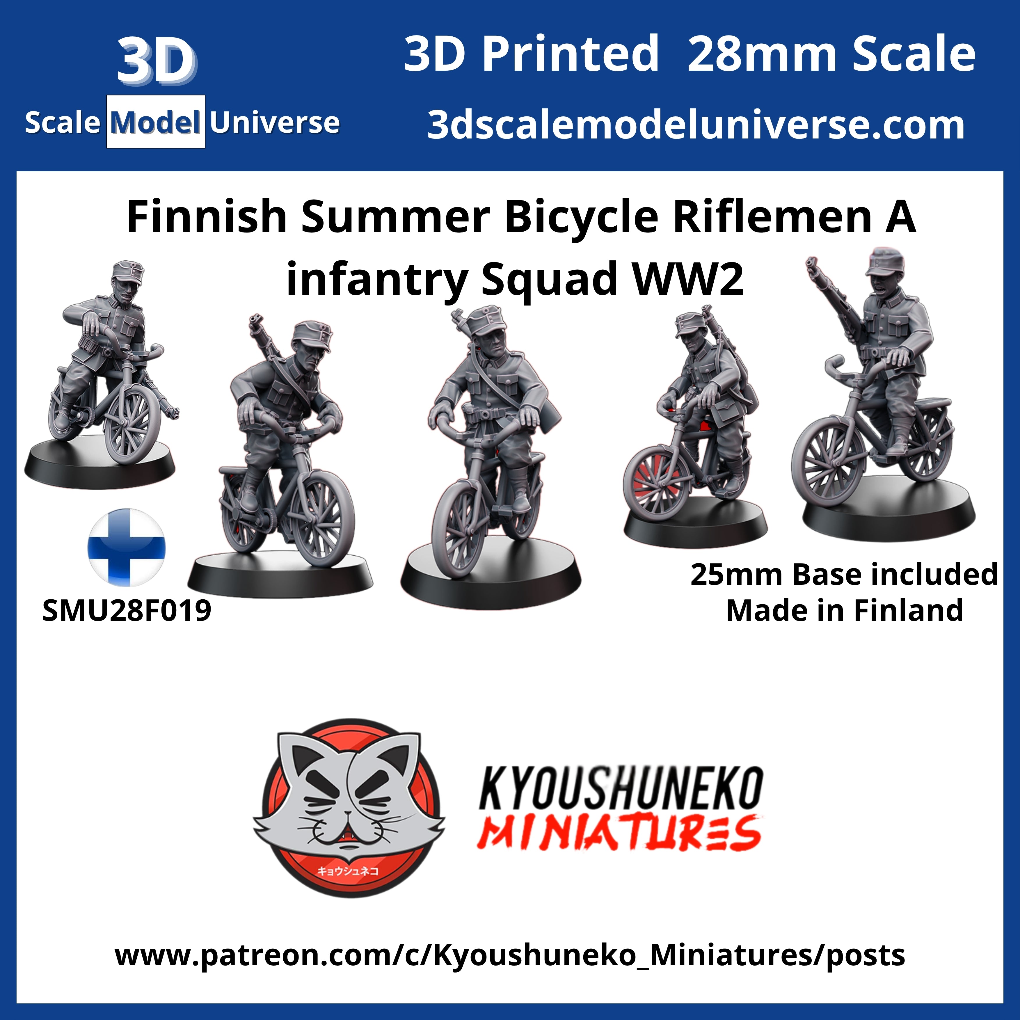Finnish Summer Bicycle Riflemen A  infantry Squad WW2
