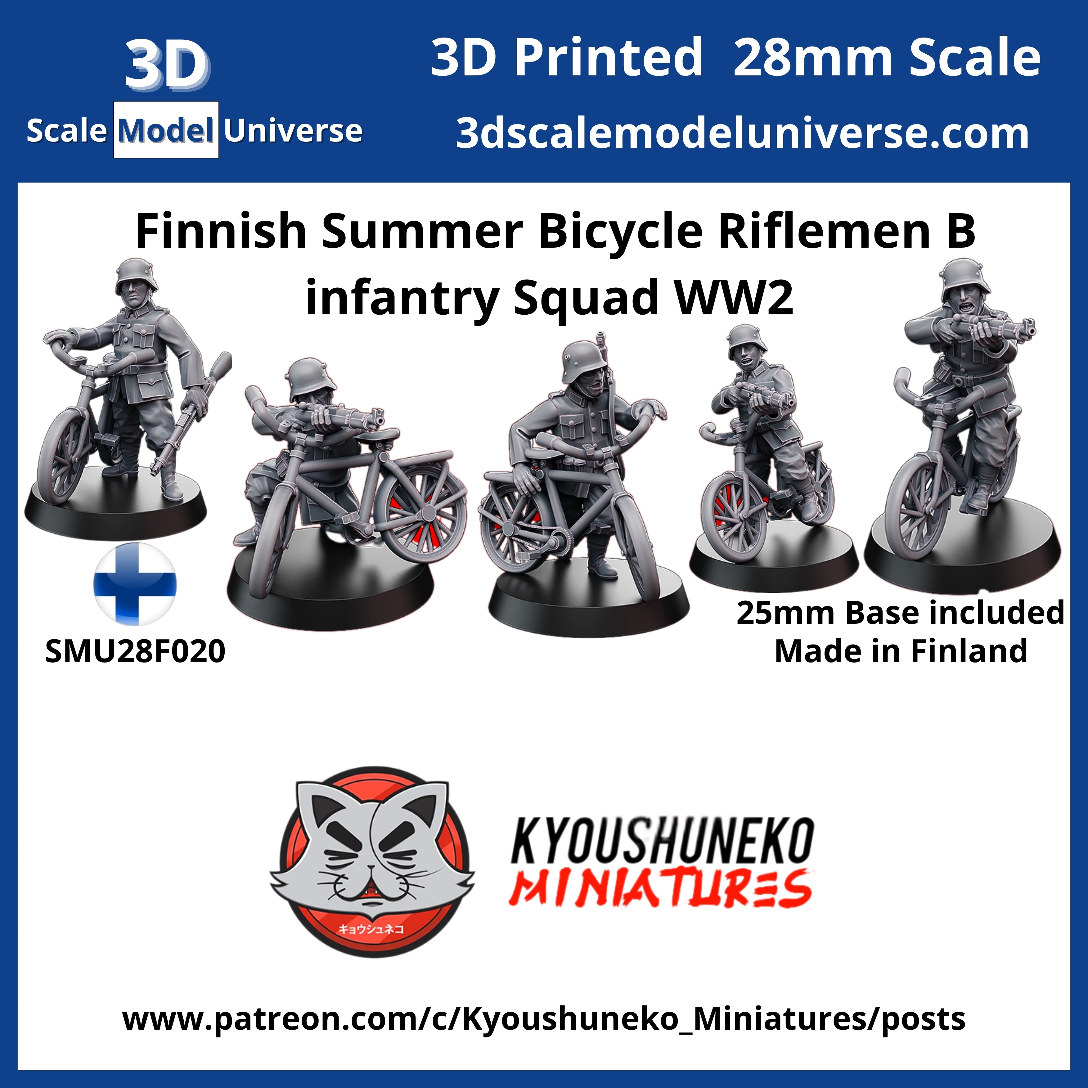 Finnish Summer Bicycle Riflemen B  infantry Squad WW2