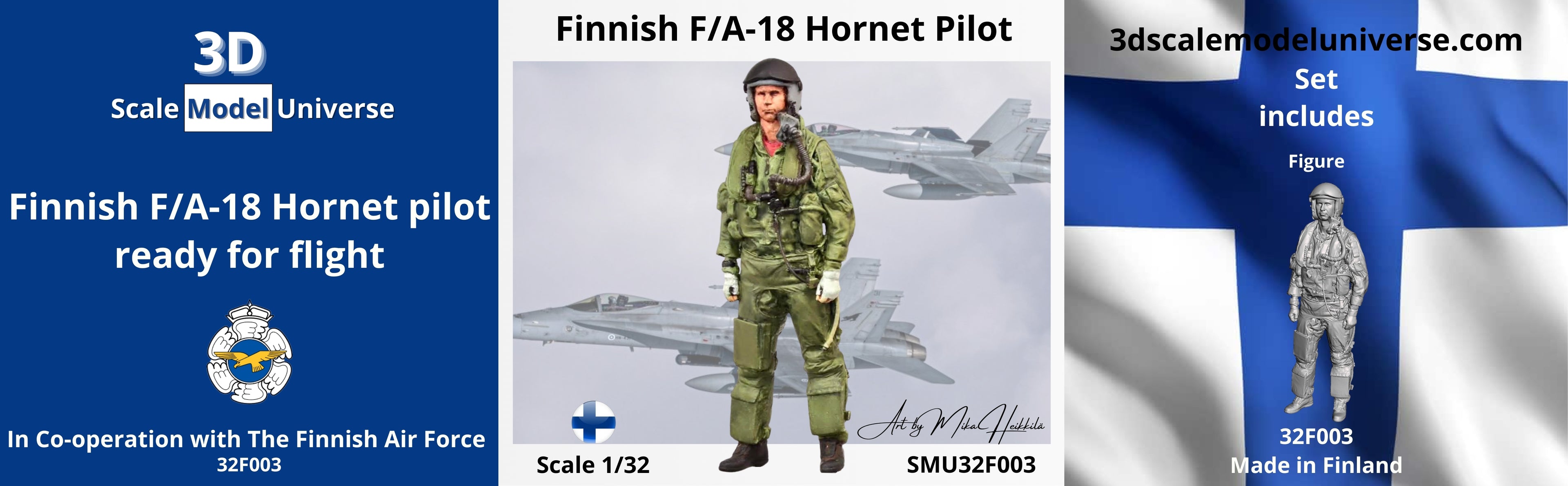 Finnish F/A-18 Hornet Pilot 1/32