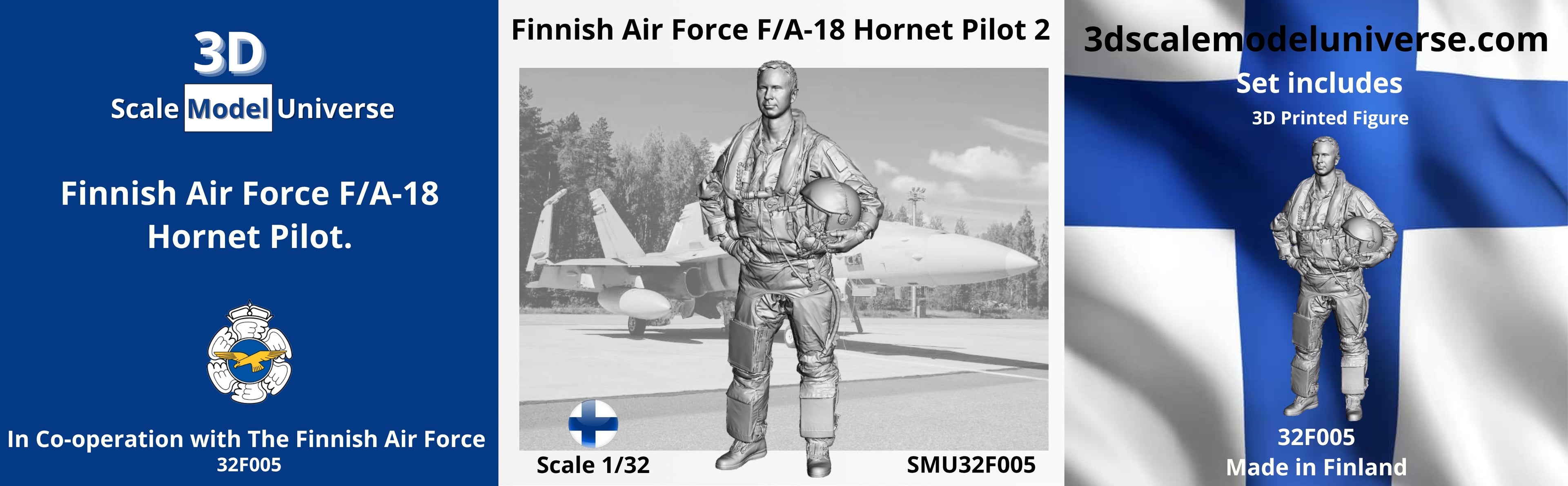 Finnish Air Force F/A-18 Hornet Pilot 2 1/32