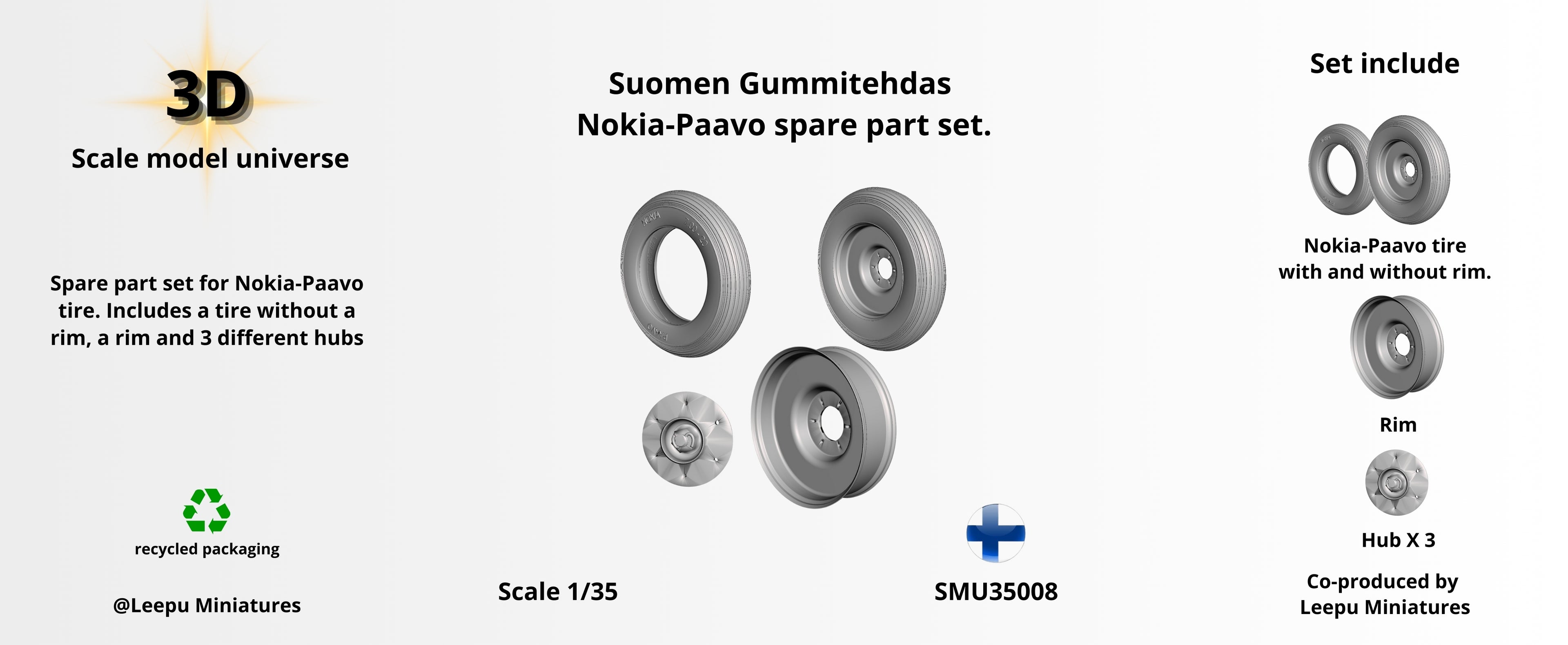 Suomen Gummitehdas  Nokia-Paavo spare part set