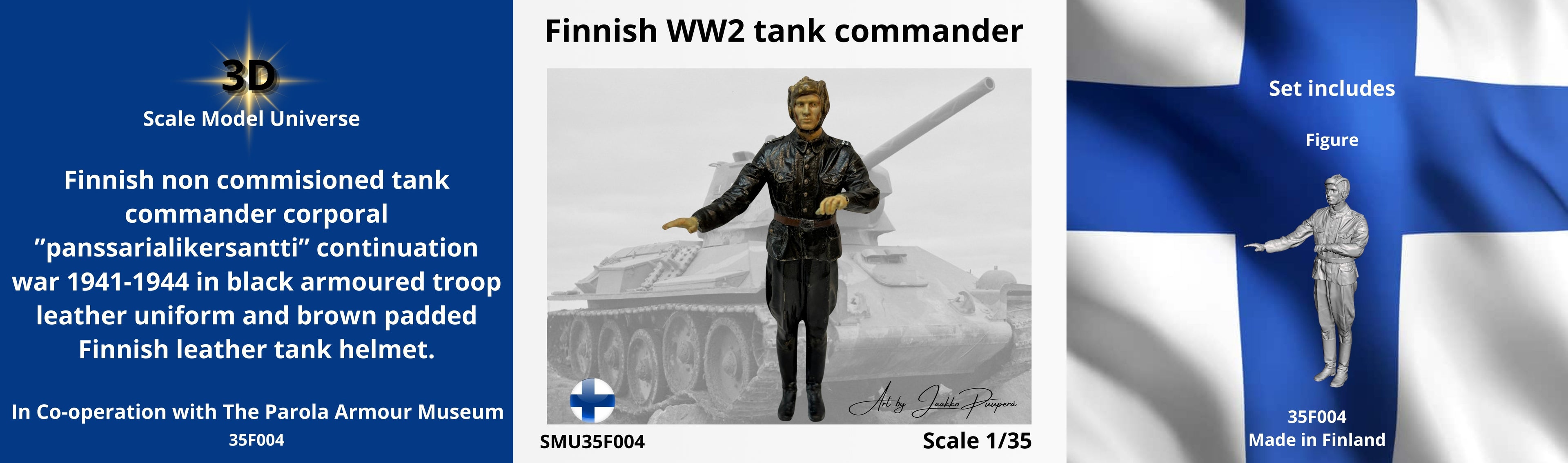 Finnish WW2 tank commander 1/35