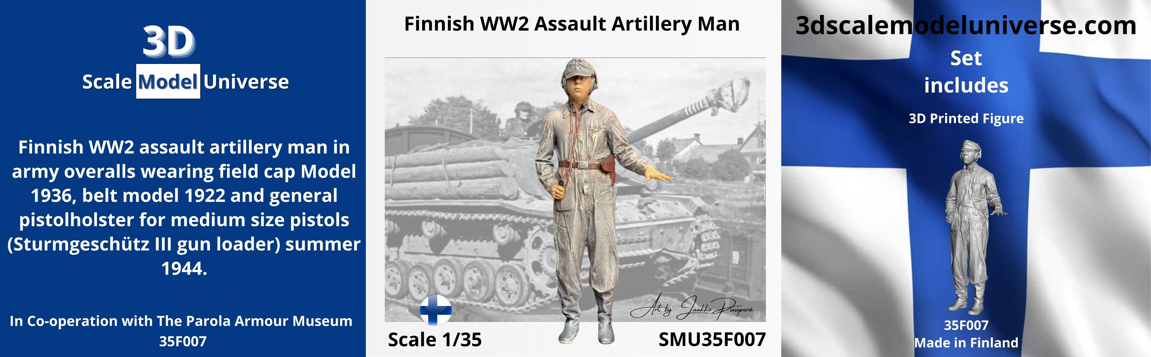 Finnish WW2 Assault Artillery Man 1/35