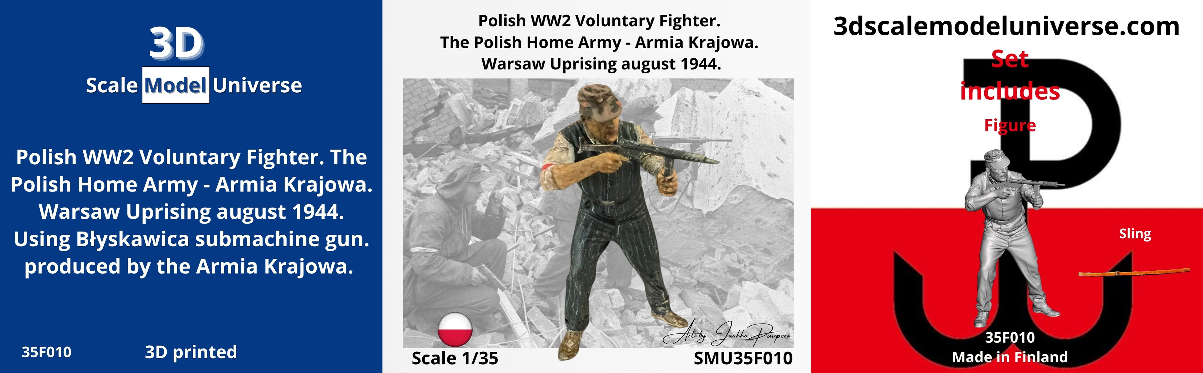 Polish WW2 Voluntary Fighter. Warsaw Uprising august 1944 1/35