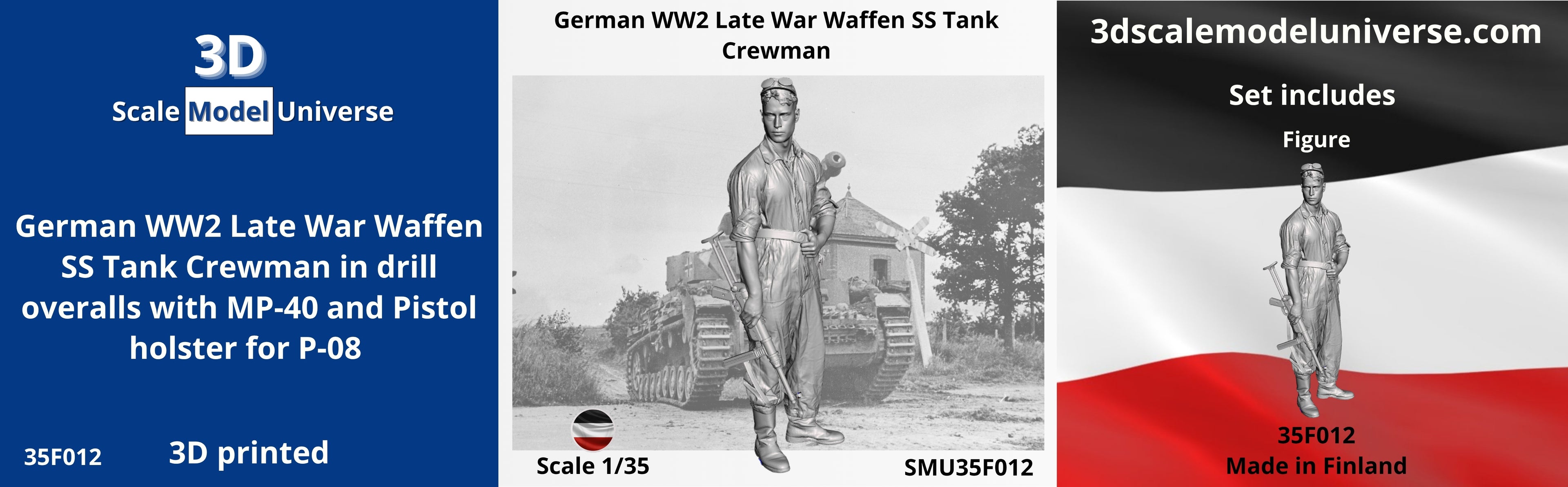 German WW2 Late War Waffen SS Tank Crewman 1/35