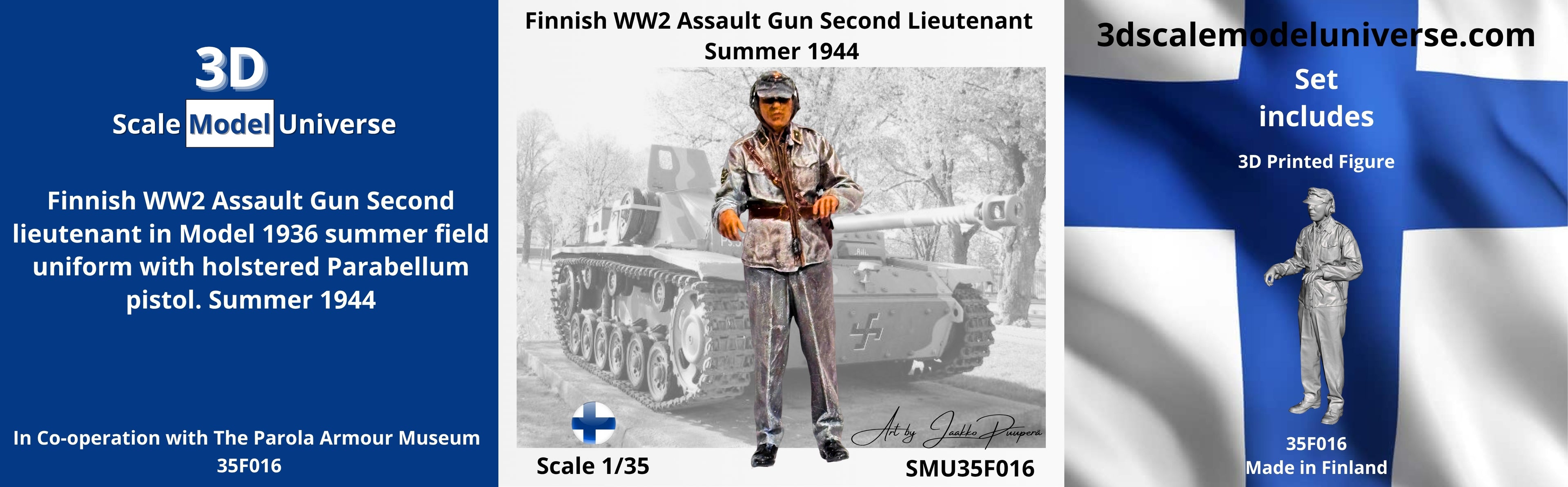 Finnish WW2 Assault Gun Second Lieutnant summer 1944 1/35