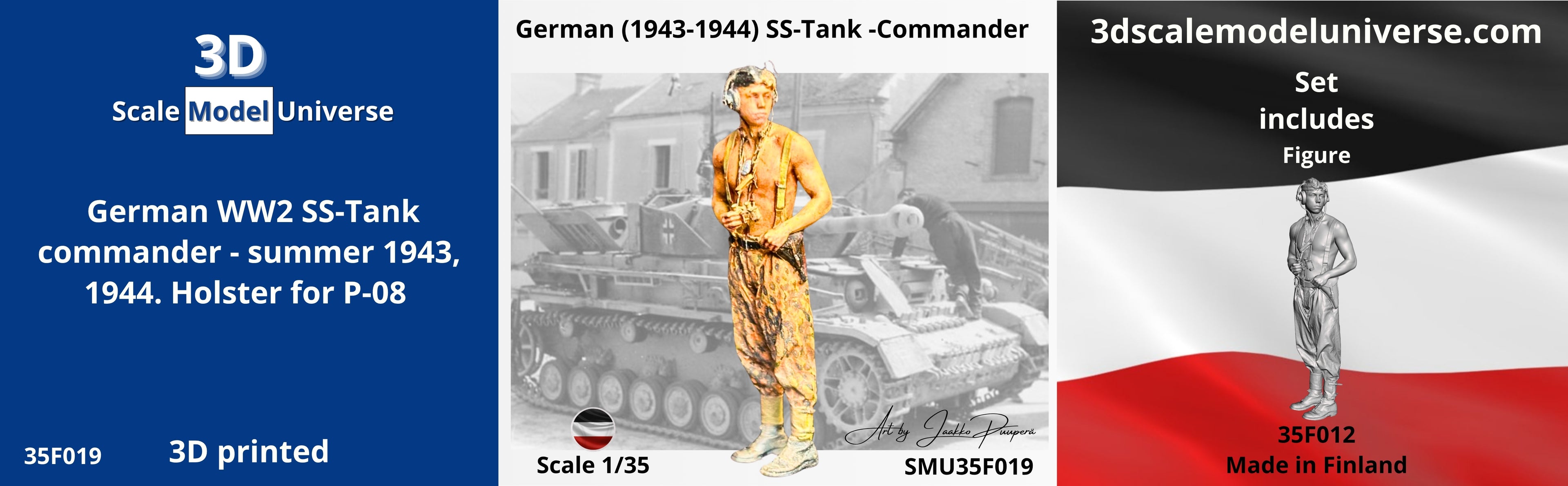 German Late war (1943-1944) SS-tank -commander 1/35