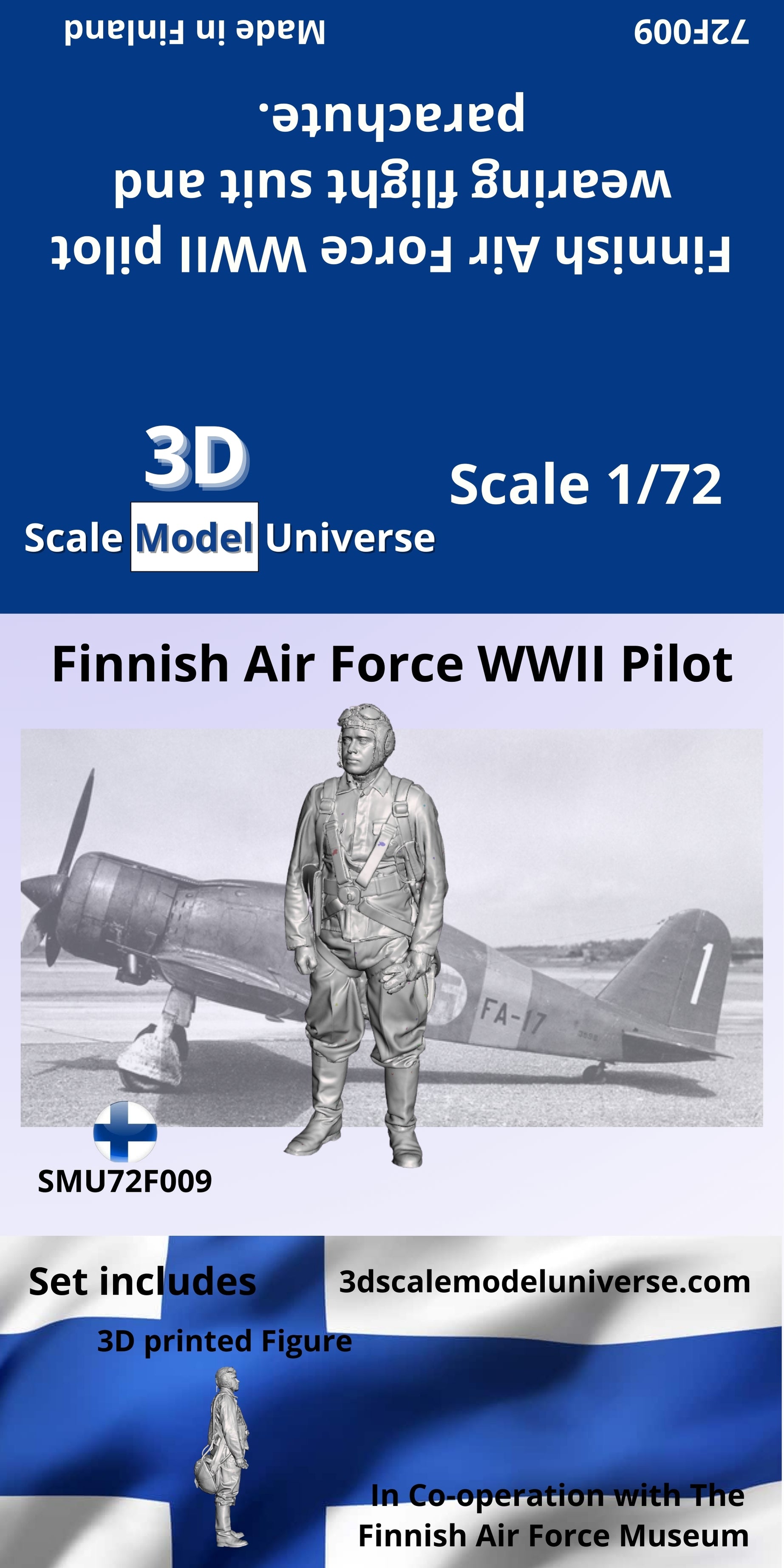 Finnish Air Force WWII Pilot 1/72