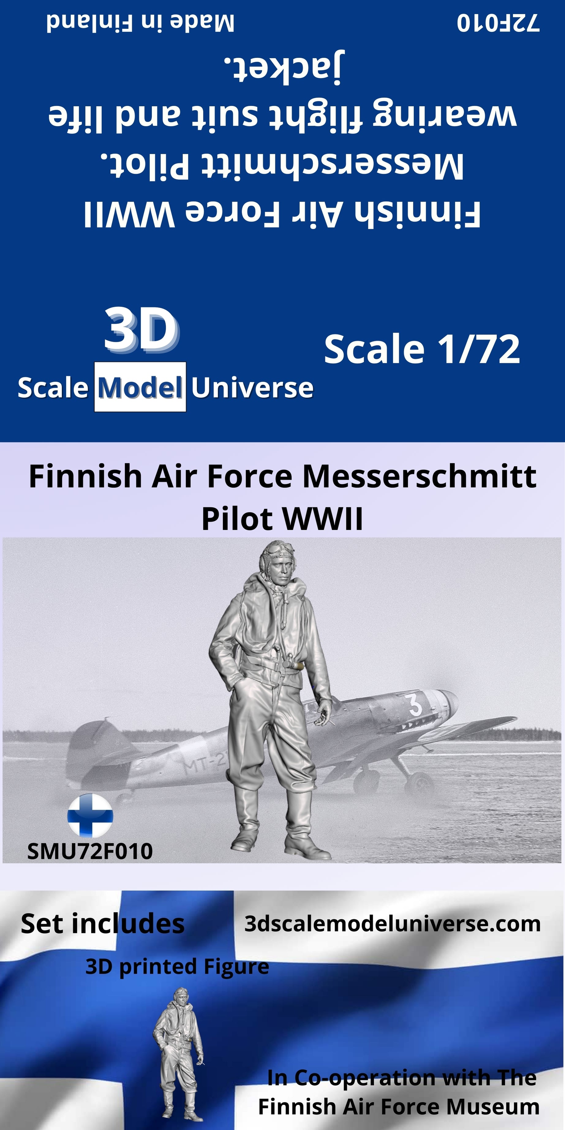 Finnish Air Force Messerschmitt Pilot WWII 1/72