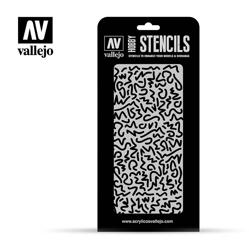 Vallejo Hobby Stencils Luftwaffe WWII Shingles Camo 1/32