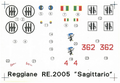 Techmod 72069. 1/72 Reggiane RE.2005 "Sagittario". decals