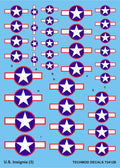 Techmod 72412. 1/72 USA Insignia June 1943 to July 1943. decals