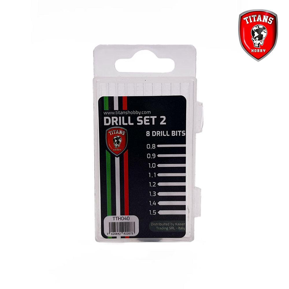 Titans hobby Drill Set 2. (8 pc. 0.8mm-1.5mm)