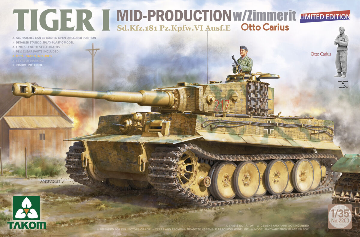 Tiger I Ausf E Mid-Production w/Zimmerit Otto Carius