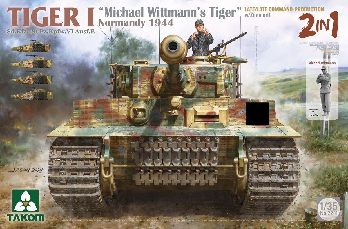 Tiger I Late/Late Command-Production w/Zimmerit "Michael Wittmann´s Tiger" Normandy 1944