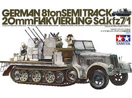 German 8 ton Semitrack 20mm Flakvierling Sd.kfz7/1