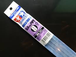 Tamiya Plastic Beams Clear Pipe 8mm (3pcs.)